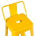 Banqueta alta Iron Tolix com encosto 76 cm Amarelo
