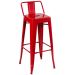 Banqueta alta Iron Tolix com encosto 76 cm Vermelho