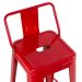Banqueta alta Iron Tolix com encosto 76 cm Vermelho