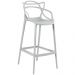 Banqueta alta Masters Allegra 76 cm Cinza claro
