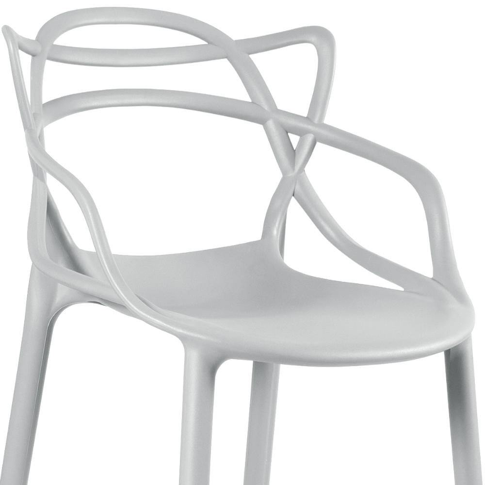 Banqueta alta Masters Allegra 76 cm Cinza claro
