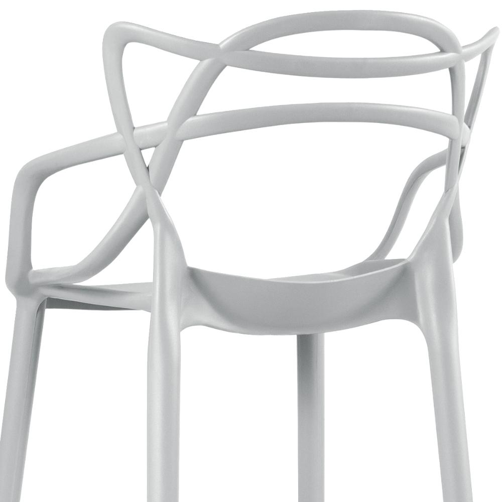 Banqueta alta Masters Allegra 76 cm Cinza claro
