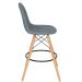Banqueta alta bancada cozinha Charles Eames Eiffel Botonê estofada Cinza Escuro