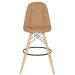 Banqueta alta bancada cozinha Charles Eames Eiffel Botonê estofada Nude
