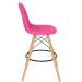 Banqueta alta bancada cozinha Charles Eames Eiffel Botonê estofada Rosa pink