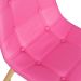 Banqueta alta bancada cozinha Charles Eames Eiffel Botonê estofada Rosa pink