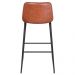 Banqueta alta estofada industrial Loft Vintage Brusque Marrom Caramelo