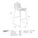 Banqueta alta estofada industrial Loft Vintage Brusque Marrom Caramelo
