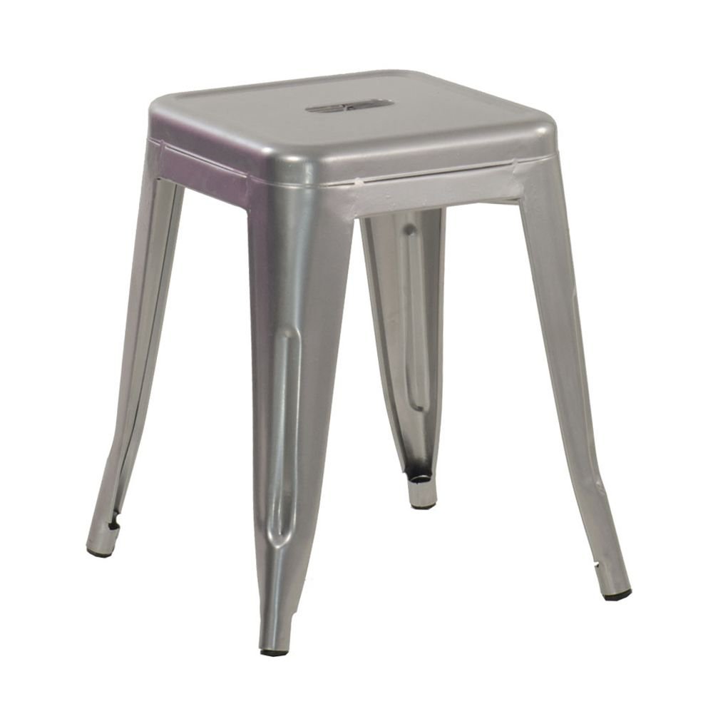 Banqueta baixa Iron Tolix 45 cm Prata Alumínio Prata Alumínio