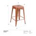 Banqueta média Iron Tolix 61 cm Cobre rose Cobre rose
