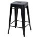 Banqueta média Iron Tolix 66 cm Preto texturizado Preto texturizado