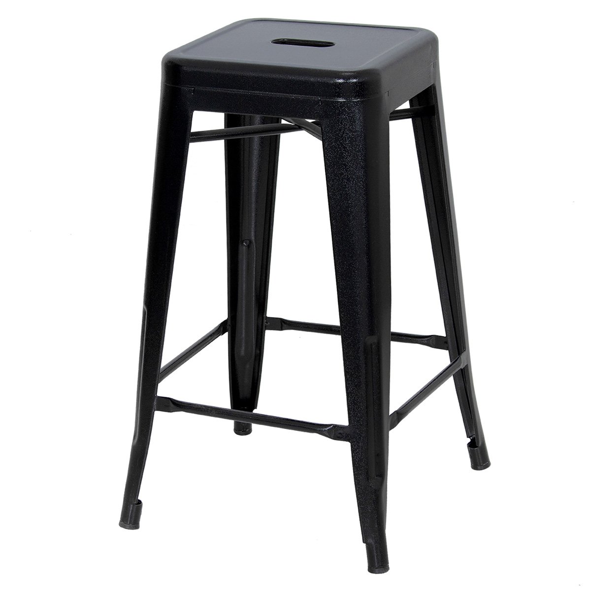 Banqueta média Iron Tolix 66 cm Preto texturizado Preto texturizado