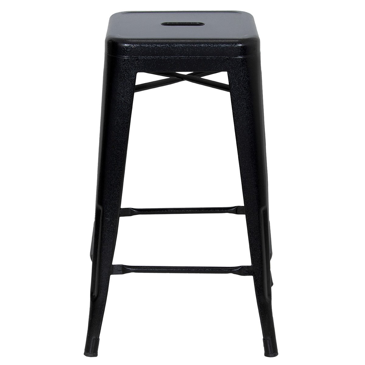 Banqueta média Iron Tolix 66 cm Preto texturizado Preto texturizado