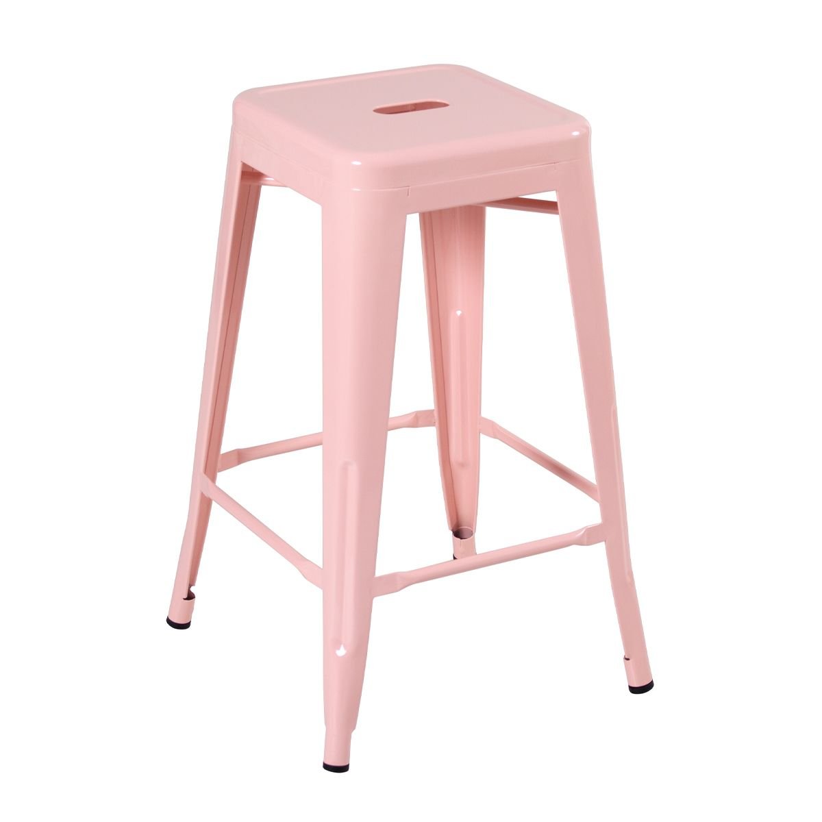 Banqueta média Iron Tolix 66 cm Rosa antigo