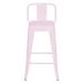 Banqueta média Iron Tolix com encosto 66 cm Rosa claro