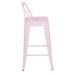 Banqueta média Iron Tolix com encosto 66 cm Rosa claro