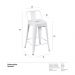 Banqueta média Iron Tolix com encosto 66 cm Rosa claro