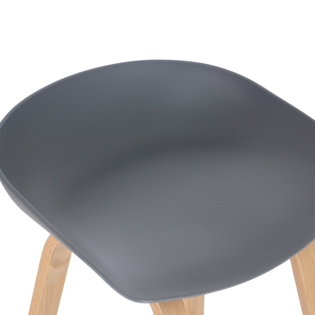 Banqueta média bancada cozinha Cassia BD 66 cm Cinza Escuro