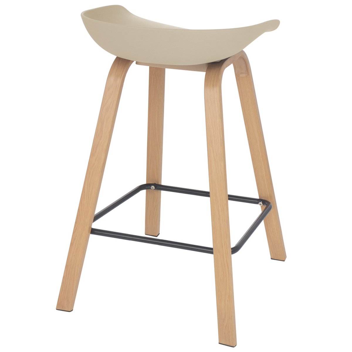 Banqueta média bancada cozinha Cassia BD 66 cm Nude