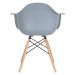 Cadeira Charles Eames Eiffel DAW com braços e pés de madeira clara Cinza médio nacional - DESATIVADO