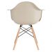 Cadeira Charles Eames Eiffel DAW com braços e pés de madeira clara Nude nacional - DESATIVADO