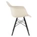 Cadeira Charles Eames Eiffel DAW com pés de madeira preta Bege