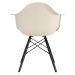 Cadeira Charles Eames Eiffel DAW com pés de madeira preta Bege