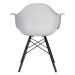 Cadeira Charles Eames Eiffel DAW com pés de madeira preta Cinza claro