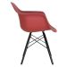 Cadeira Charles Eames Eiffel DAW com pés de madeira preta Terracota