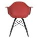 Cadeira Charles Eames Eiffel DAW com pés de madeira preta Terracota