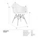Cadeira Charles Eames Eiffel DAW com pés de madeira preta Verde claro
