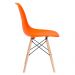Cadeira Charles Eames Eiffel DSW com pés de madeira clara Laranja