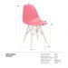 Cadeira Charles Eames Eiffel DSW com pés de madeira clara Vermelho