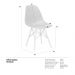Cadeira Charles Eames Eiffel DSW com pés de madeira preta Rosa pink