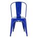 Cadeira Iron Tolix design indutrial jantar cozinha Azul escuro