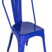 Cadeira Iron Tolix design indutrial jantar cozinha Azul escuro
