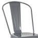 Cadeira Iron Tolix design indutrial jantar cozinha Cinza escuro