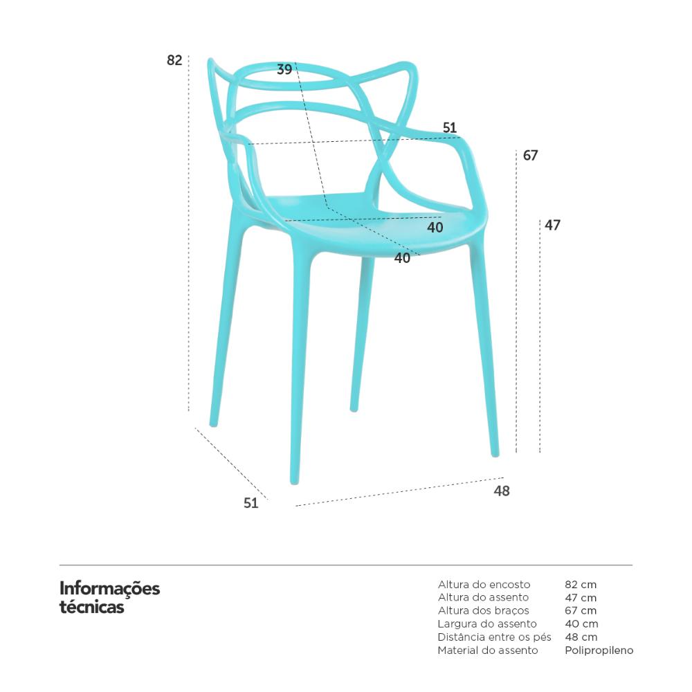 Cadeira Masters Allegra Azul Tiffany