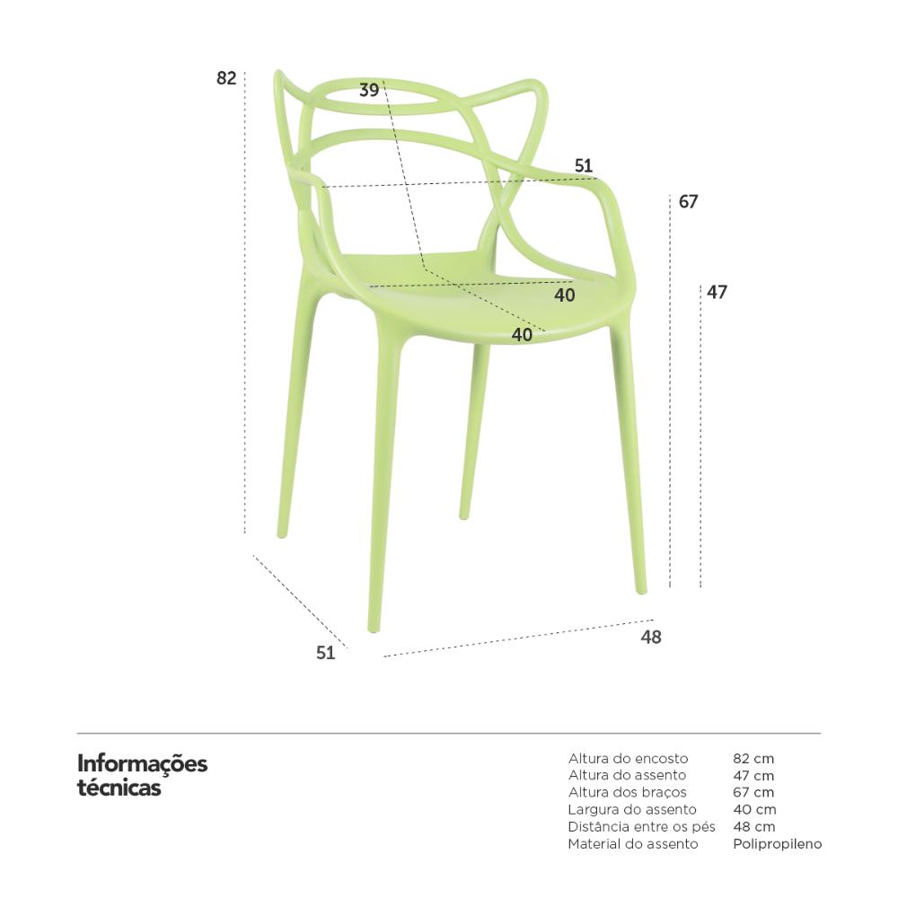 Cadeira Masters Allegra Verde claro