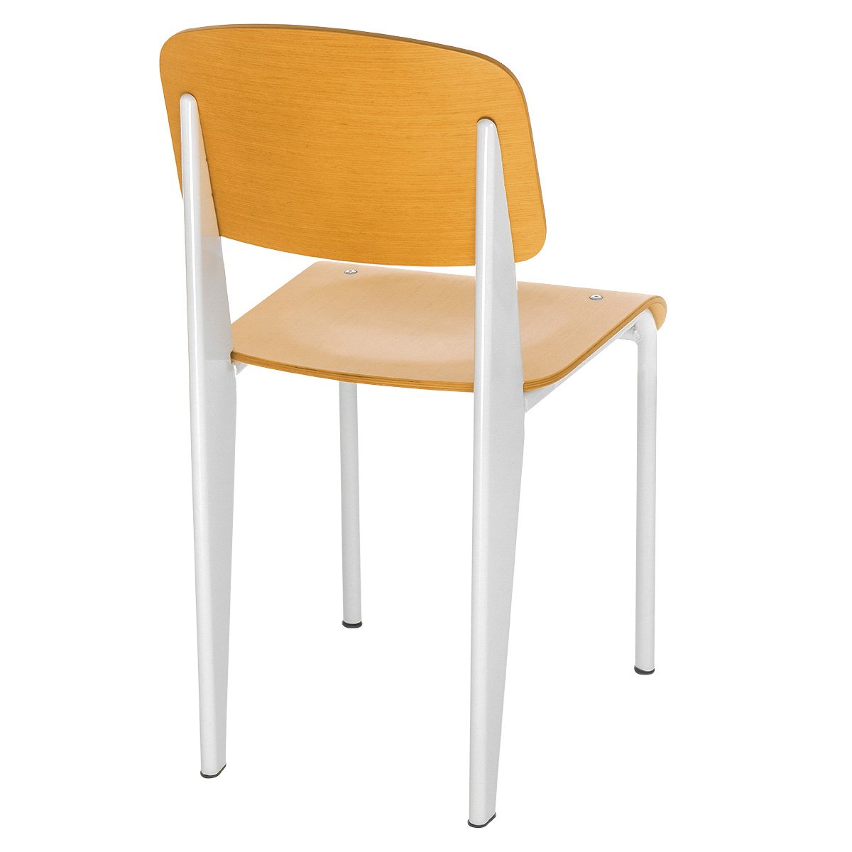 Cadeira Standard madeira cozinha jantar nordico escandinavo Jean Prouve Branco