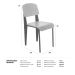 Cadeira Standard madeira cozinha jantar nordico escandinavo Jean Prouve Branco