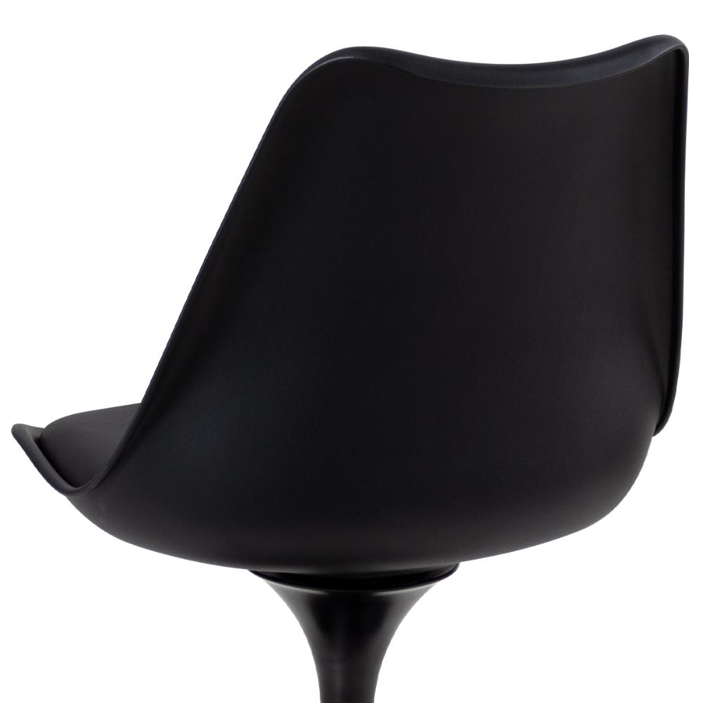 Cadeira Tulipa com assento giratório Preto