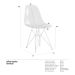 Cadeira acrílica Charles Eames Eiffel DKR com base de aço inox polido Incolor