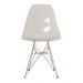 Cadeira acrílica Charles Eames Eiffel DKR com base de metal cromado Incolor