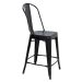 Cadeira alta Iron Tolix 66 cm Preto texturizado