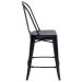 Cadeira alta Iron Tolix 66 cm Preto texturizado