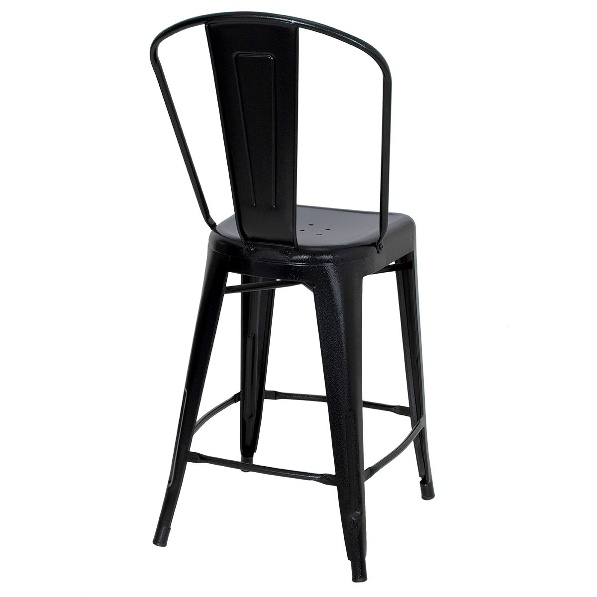 Cadeira alta Iron Tolix 66 cm Preto texturizado