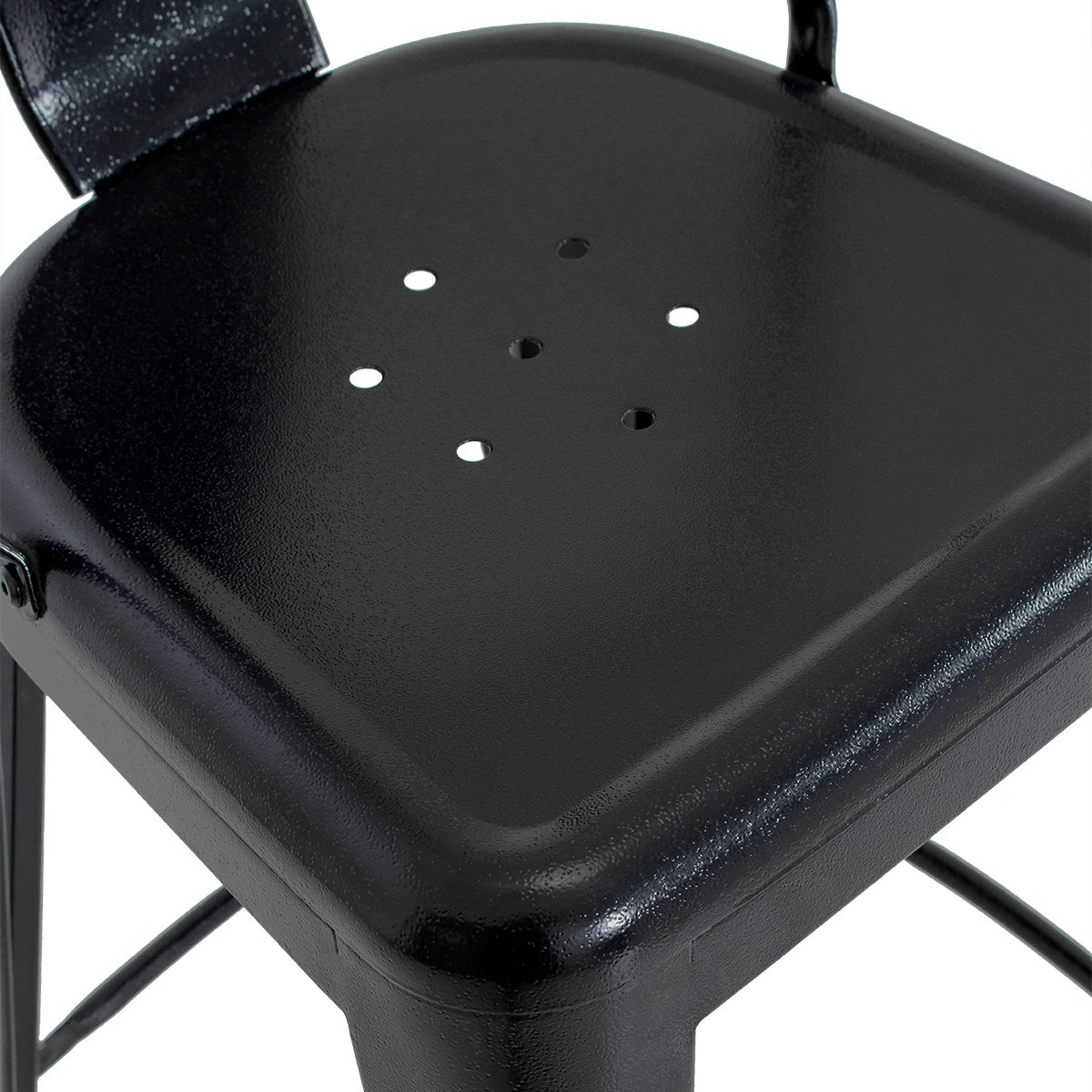 Cadeira alta Iron Tolix 66 cm Preto texturizado