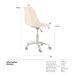 Cadeira com rodízios Eames Office escritório Creme