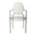 Cadeira de jantar cozinha design acrílica Ghost Sofia Fumê